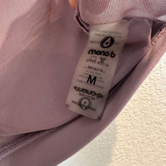 Mono B Lavender Purple Padded Racerback Sports Bra - Size Medium - EUC - Picture 3 of 4